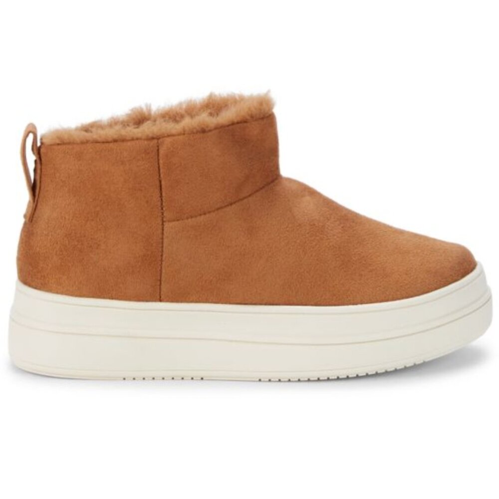 J/Slides Women's Faux Fur-Lined Microsuede Booties size 8.5